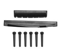 Suoumwa Juego de 10 Clavijas para Cuerdas de Guitarra, Piezas Repuesto,Pasadores para Puente de Guitarra Acústica con Kits de Tuercas para Sillín de Puente de Guitarra, Herramientas Negras