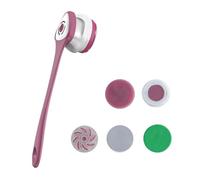 Suoumwa Juego de Cepillos de Ducha Eléctricos Recargables 5 en 1: Cepillo de Espalda de Silicona con para Baño, Limpieza Corporal y Masajes