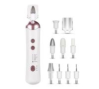 Suoumwa Juego de Limas de Uñas Eléctricas, Herramienta de Manicura Eléctrica, Multifunción, Herramienta de Manicura Silenciosa, Inalámbrica para Uñas Gruesas, Color