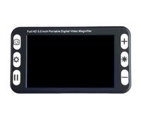 Suoumwa Lupa Portátil con Pantalla LCD de 5 Pulgadas, Lupa de Vídeo para Baja Visión, Ayuda Electrónica de Lectura, Lupa de Vídeo Digital, Enchufe de la UE