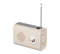 Suoumwa Mini Radio FM PortáTil Radio Solar Al Aire Libre Altavoz Bluetooth con Luz Colorida Soporte Llamada Manos -A