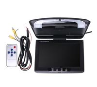 Suoumwa Monitor de Techo de Coche, Pantalla LCD Abatible, Vídeo Multimedia Superior, Pantalla Montada en Techo, Techo de Coche, Negro