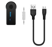 Suoumwa Receptor Bluetooth Inalámbrico 2 en 1 Adaptador de Música de Audio Auxiliar de 3,5 mm con Funcionalidad Manos Conectividad USB BT