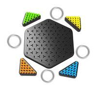 Suoumwa Rompecabezas de Ajedrez con Cadena Geométrica, Ajedrez Triangular, Juego de Mesa, Ejercicio Interactivo Familiar, Pensamiento, Lógica para Niños