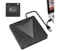 Suoxiom Lector CD/DVD Externo, USB 3.0 y Type-C Grabadora CD DVD Externa, ROM +/- RW Unidades Portátil Ultra Delgado de 0,5 Pulgadas DVD Externo para PC, Macbook, Windows11/10/8/7, Linux y Mac OS