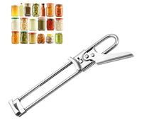 SUOXU Abrelatas manual de acero inoxidable,Abridor de tarros multifuncional ajustable que ahorra mano de obra,Adecuado para personas mayores, artritis, manos débiles y uso femenino en la cocina.