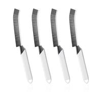 SUOXU Cepillo de limpieza, cepillo de baño, hogar, cocina, baño, ventana, cepillo de limpieza de juntas, 4 piezas de cerdas duras, herramienta de limpieza mágica, para azulejos, ranura, color gris y