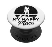 Sup Girl My Happy Place I Deportes acuáticos Stand Up Paddleboard PopSockets PopGrip Adhesivo