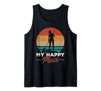 Sup Girl My Happy Place I Deportes acuáticos Stand Up Tabla de Remo Camiseta sin Mangas