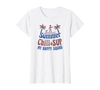 Sup-Paddle Stand Up Paddling Board Paddleboarding Supboard Camiseta gráfica económica, Mujer, Blanco, M