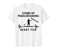 Sup Stand Up Paddle Esqueleto Surfing Sup-Board Camiseta gráfica económica, Hombre, Blanco, S