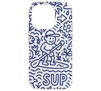 Sup Stand Up Paddle Surfing Paddling Board Doodle Supboard Carcasa para iPhone 14 Pro