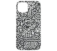 Sup Stand Up Paddle Surfing Paddling Board Doodle Supboard Carcasa para iPhone 15 Plus