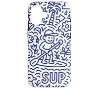 Sup Stand Up Paddle Surfing Paddling Board Doodle Supboard Carcasa para iPhone 16