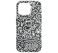 Sup Stand Up Paddle Surfing Paddling Board Doodle Supboard Carcasa para iPhone 16 Pro