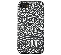 Sup Stand Up Paddle Surfing Paddling Board Doodle Supboard Carcasa para iPhone SE (2020) / 7/8