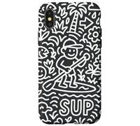 Sup Stand Up Paddle Surfing Paddling Board Doodle Supboard Carcasa para iPhone X/XS