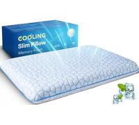 SUPA MODERN Almohada Cama ultrafina y plana para dormir, almohada de espuma viscoelástica de 2,25 pulgadas de altura, almohada ultrafina, de perfil bajo, para dormir de Stomach Back Sleeper