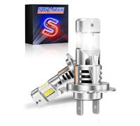 SUPAREE Bombillas H7 Bombilla De Faro LED H7 Bombilla Led h7 Canbus Iluminación de 3 Lados Ventilador y Enfriamiento 36000LM 6500K 1:1 Tamaño Plug y Play 2Pcs