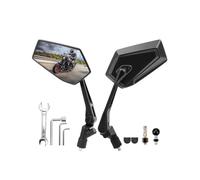 SUPAREE Espejo retrovisor plegable para motocicleta, apto para uso todoterreno, homologado para uso en carretera, con rotación de 360° y soporte de bola integrado de 1 pulgada para scooters y quads.