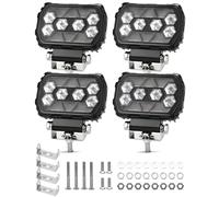 SUPAREE Faros LED Tractor Foco LED Amarillo 12V Foco de Trabajo 12V Tractor Luces 6000K Blancas y 3000K Amarillas 8-90V IP67 Impermeable per Off-Road Camión SUV UTV ATV 4pcs