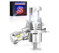 SUPAREE Lampara Faros H4 Bombillas LED H4 Coche Bombilla h4 9003 HB2 Alto/Bajo LED Iluminación de 3 Lados con Ventilador y Canbus 30000LM 6500K 80W IP68 1:1 Diseño Plug-n-Play 2Pcs