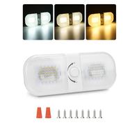 SUPAREE Luces LED Caravana Interior 12 Volt Lampara de Techo Autocaravana LED Luz LED 12V Techo Camper con Interruptor Giratorio 3 Colores Regulable 2700K-6500K para Van RV Motorhome Furgoneta
