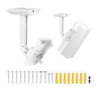 Supaway 1 Par de Soportes para Altavoces (Pared/Techo) Kit de Soporte de Pared, Brazo Ajustable y ángulo Adaptable para Series Bose UB-20, UB-20 Series II, WB-50 II, Lifestyle y SoundTouch (Blanco)