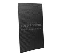 SUPAWAY 1 Pieza Placa de fibra de carbono 200x300x1mm, Tejido mate por ambos lados, 100% 3K tejida Placa compuesta GFK para modelos DIY reparaciones estructuras mecanizadas CNC