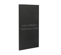SUPAWAY 1 Pieza Plaque en Fibre de Carbone 100x200x3mm Tissu 3K Mat Plaque en fibre de carbone pour projets DIY fabrication de portefeuilles, pièces de modèles, réparations, cerfs-volants et avions RC