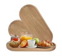 Supaway 3 Oval bandeja de madera Bandeja decorativa ovals de acacia Mostrador bandeja pequeña Bandejas de madera ligeras para alimentos frutas aperitivos pasteles decoración del hogar Marrón natural