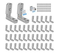 SUPAWAY 60 Escuadras con ranura en T Escuadra de unión 3030 Junta en ángulo recto Escuadra de aleación de aluminio Ranura en ángulo recto para perfil de aluminio europeo estándar con 120 tornillos