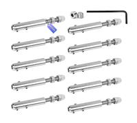 SUPAWAY Pack de 10 Terminales para cable 4 mm - Tensor inoxidable con espárrago y llave Allen, Fijación robusta para cables metálicos en barandillas o cerramientos decorativos