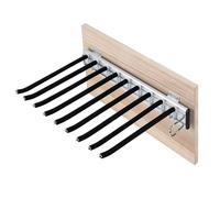 SUPAWAY Pantalonero Extraíble de Acero Inoxidable Pantalonero Extraíble para Armario Pantalonero con Flocado Antideslizante Pantalonero Extraíble 9 Posiciones a la Derecho Ahorro de Espacio