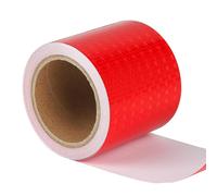 Supaway Pegatina de cinta reflectante Cinta reflectante adhesiva Cinta de advertencia de peligro al camiones autos bicicletas remolque camper car casco valla bolsas exterior amarillo, 10cm x 10m Rojo