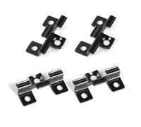 SUPAWAY WPC clips 100 clip di fissaggio Acciaio inox di fissaggio per terrazze 6,5mm Clip per pavimenti in composito Fissaggio nascosto Clip di fissaggio in acciaio Campo di serraggio 6,5 mm, Nero