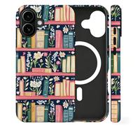 Supbo Estética estantería floral, compatible con MagSafe, protección contra caídas de grado militar, delgada de doble capa de policarbonato duro y TPU suave para mujeres y amantes de los libros