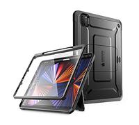 SupCase Funda iPad Pro 2021 12.9 [UBPro] Carcasa Completo Resistente con Protector de Pantalla Incorporado y Soporte kickstan Estuche para iPad 2021 de 12.9 Pulgadas (Negro)