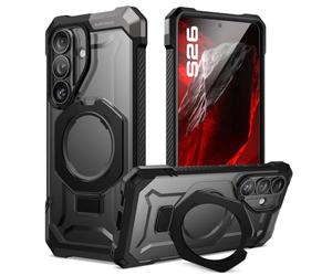 SUPCASE Funda Magnética para Samsung Galaxy S26 [UBGrip] Resistente Case Compatible con Carga inalámbrica [protección de Grado Militar] Carcasa con Soporte Kickstand - Negro