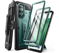 SupCase Funda Para Galaxy S22Ultra [UB Pro] Marco Frontal Adicional Cuerpo Completo de Doble Capa con Soporte Kickstand Golpes y Protector de Pantalla Incorporado Resistente Case (Azul Verde)