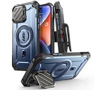 SUPCASE Funda para iPhone 14 Pro MAX 6.7 [MagXT] Compatible con MagSafe Protección de Cuerpo Completo con Estuche para Lentes Soporte Kickstand Resistente Phone Case para iPhone 14 Pro MAX (Azul)
