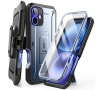 SUPCASE Funda para iPhone 16 6.1 Inch 2024 [UB Pro] 360 Grados Antigolpes de Cuerpo Completo Carcasa con Protector de Pantalla Integrado y Función Atril Resistente Phone Case para iPhone 16 (Azul)
