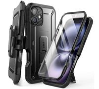 SUPCASE Funda para iPhone 16 Plus 6.7 Inch [UB Pro] 360 Grados Carcasa Resistente de Cuerpo Completo con Protector de Pantalla Integrado y Giratorio Soporte Kickstand Antigolpes Phone Case (Negro)