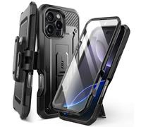 SUPCASE Funda para iPhone 16 Pro 6.3 Inch 2024 [UB Pro] 360 Grados Resistente de Cuerpo Completo Carcasa con Protector de Pantalla Integrado y Función Atril Resistente Phone Case (Negro)