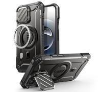 SUPCASE Funda para iPhone 16e/15/14/13 [mag XT] con Soporte para Cámara [Compatible con MagSafe] Golpes Parachoques Protector Antigolpes Magnética Resistente Case NO Protector de Pantalla -Negro