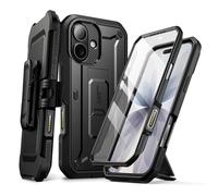 SUPCASE Funda para iPhone 17 6.3 Inch con Botón de Control de Cámara [UB Pro] Carcasa con Protector de Pantalla [Protección de Grado Militar],Negro