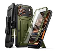 SUPCASE Funda para iPhone 17 Pro con Botón de Control de Cámara [UB Pro] Soporte Integrado y Protector de Pantalla Protección de Grado Militar Case Resistente de Cuerpo Completo (Verde)