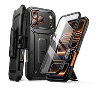 SUPCASE Funda para iPhone 17 Pro MAX 6.9 Inch con Botón de Control de Cámara [UB Pro] Soporte y Protector de Pantalla Integrados Protección de Grado Militar Resistente de Cuerpo Completo Case (Negro)