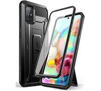 SupCase Funda para Samsung Galaxy A71 6,7 Pulgadas [Unicorn Beetle Pro] 360 Grados Carcasa Completa Resistente Case con Protector de Pantalla Integrado y Clip para Cinturón y Soporte (Negro)