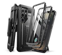 SUPCASE Funda para Samsung Galaxy S25 Ultra Case con Soporte,Negro | Dos Marcos Frontales（sin Protector de Pantalla + Protector de Pantalla）,Compatible con Carga Inalámbrica,Unicorn Beetle Pro